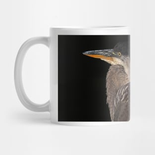 Blue on Black - Great Blue Heron Mug